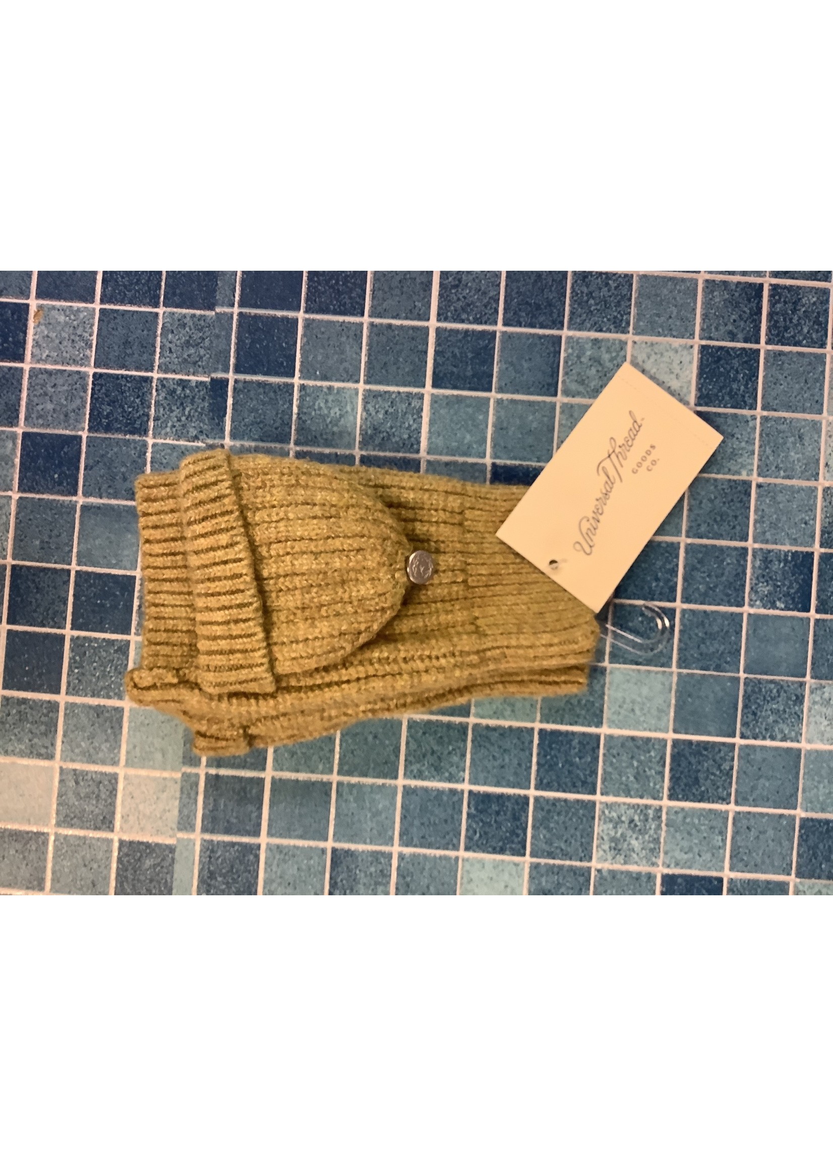 Women's Rib Flip Top Mitten - Universal Thread Olive