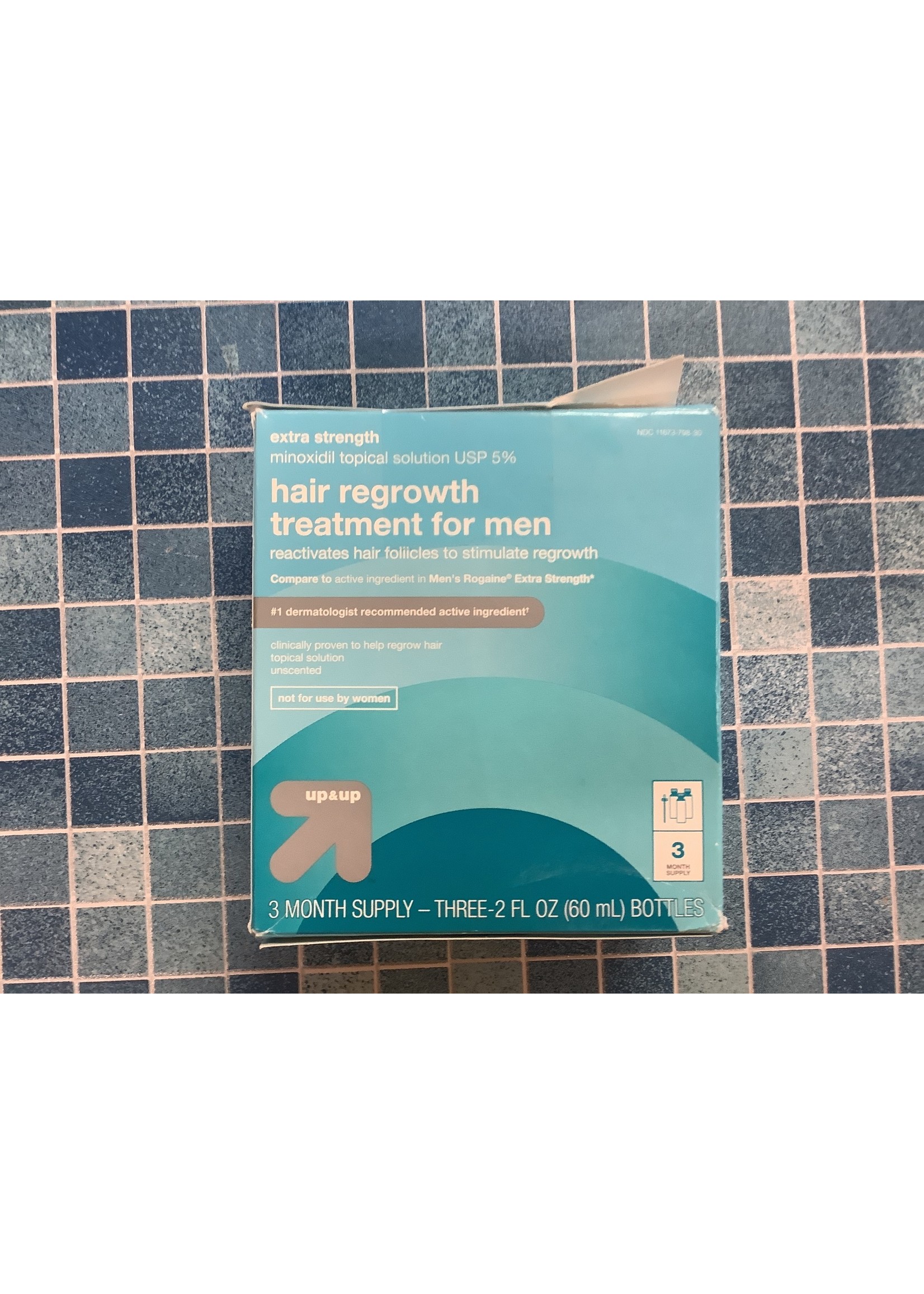 *Open Box* Extra Strength Minoxidil Hair Regrowth Treatment for Men - 2 fl oz each - up & up