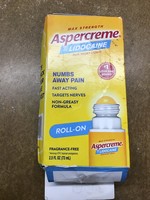 Box damage- Aspercreme Lidocaine with No Mess Applicator - 2.5oz.