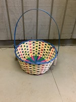 11" Bamboo Easter Basket Cool Colorway Blue with Pink Mix - Spritz