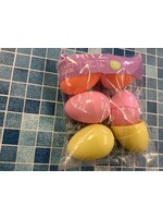 6ct Plastic Easter Eggs Warm Colorway Pastel Yellow Pink Coral - Spritz