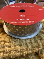 Wondershop 21’ Ribbon Gold Dot