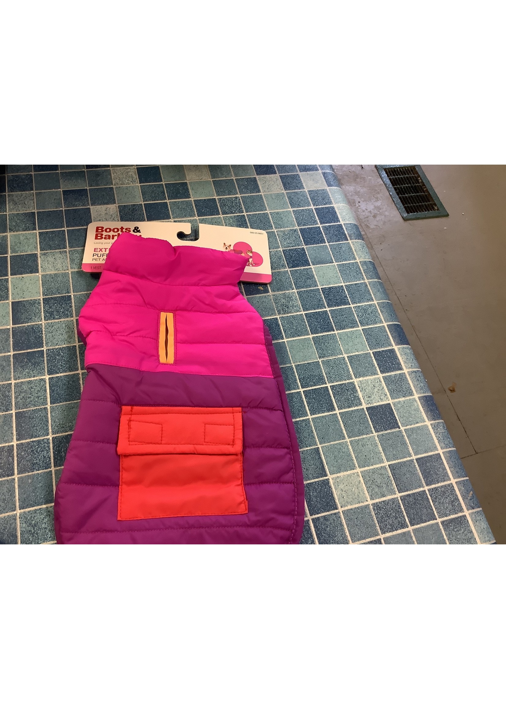 Color Block Option Dog Puffer - XS - Pink Purple - Boots & Barkley
