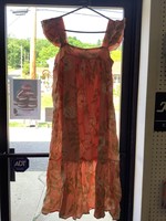 August sky flower sundress S