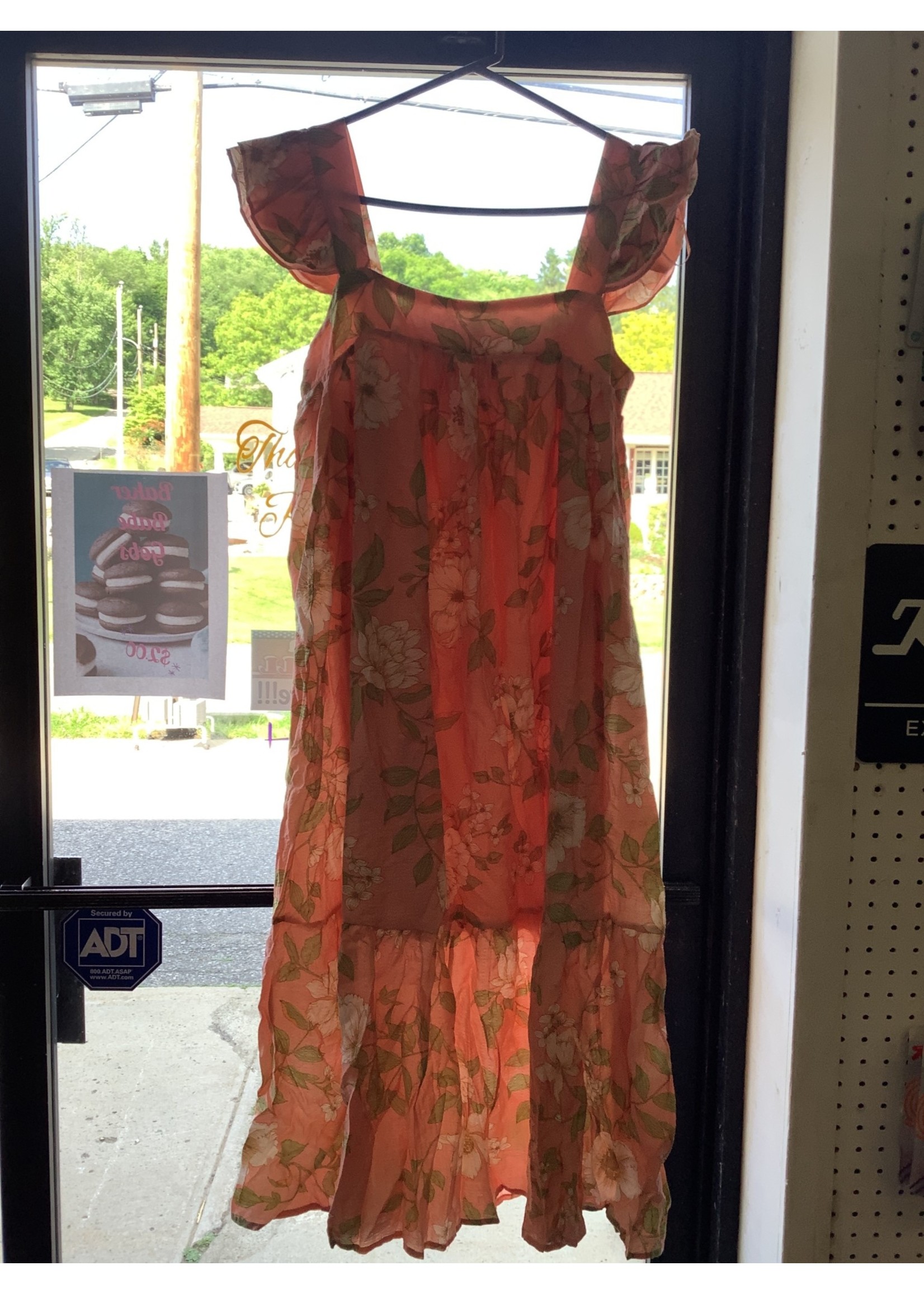 August sky flower sundress S