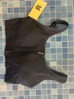 All Of Motion Size M Black Zipper Sports Bra