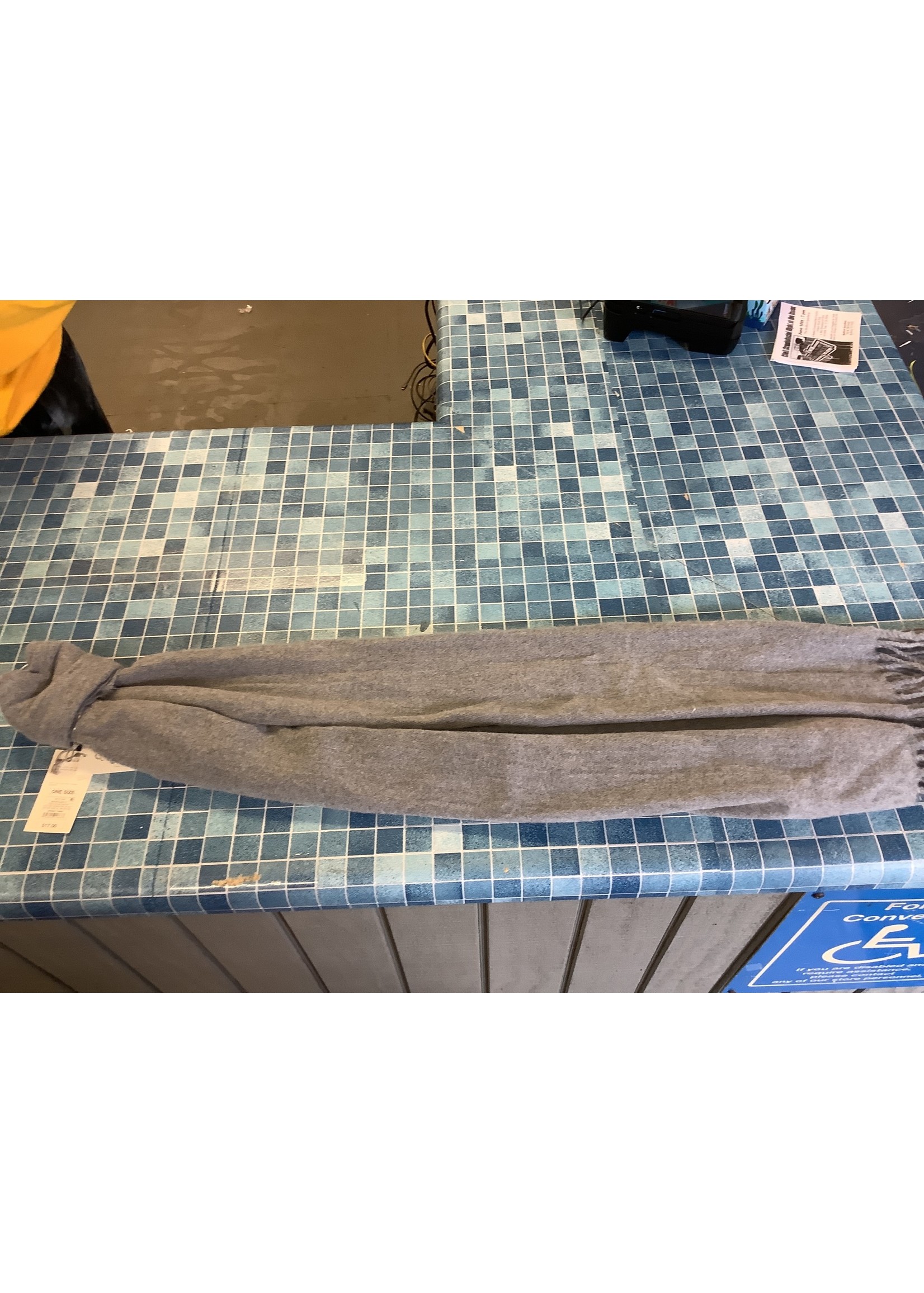Women's Solid Blanket Scarf - A New Day Gray