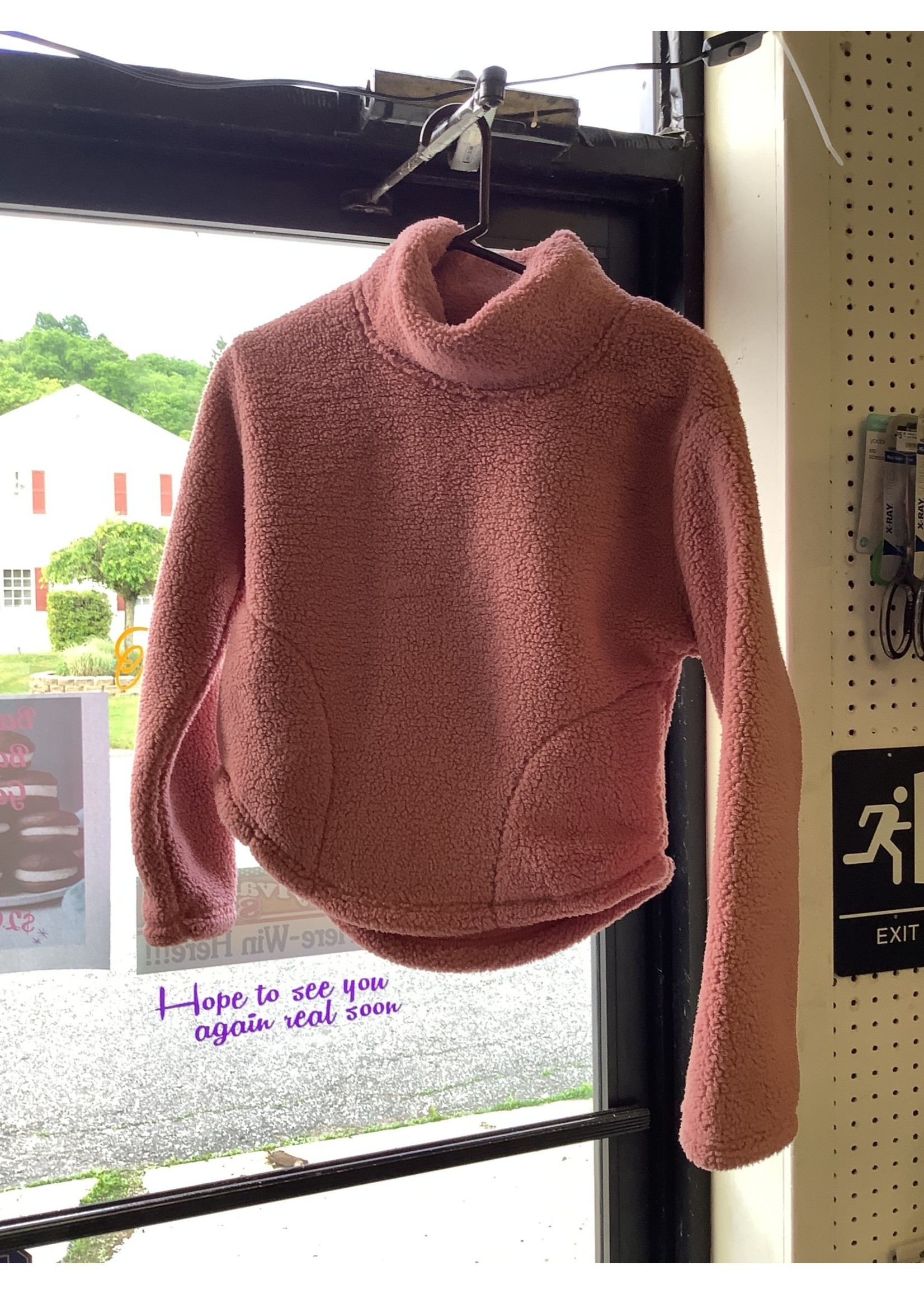 All In Motion XS Pink Turtle Neck Sherpa