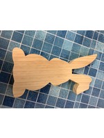 Easter Wood Bunny Front Profile with Floppy Ear - Mondo Llama