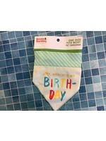 Reversible Birthday/Adoption Day Dog Bandana Collar Slide - Boots & Barkley