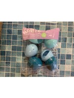 6ct Plastic Easter Eggs Cool Colorway Shades of Blue - Spritz