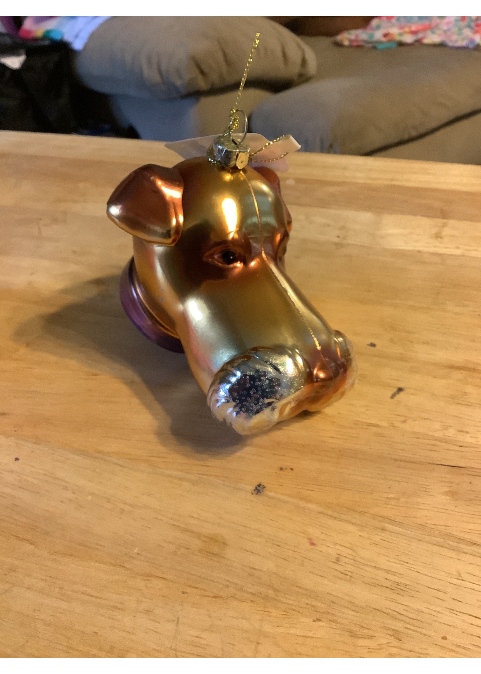 Dog Head Christmas Ornament