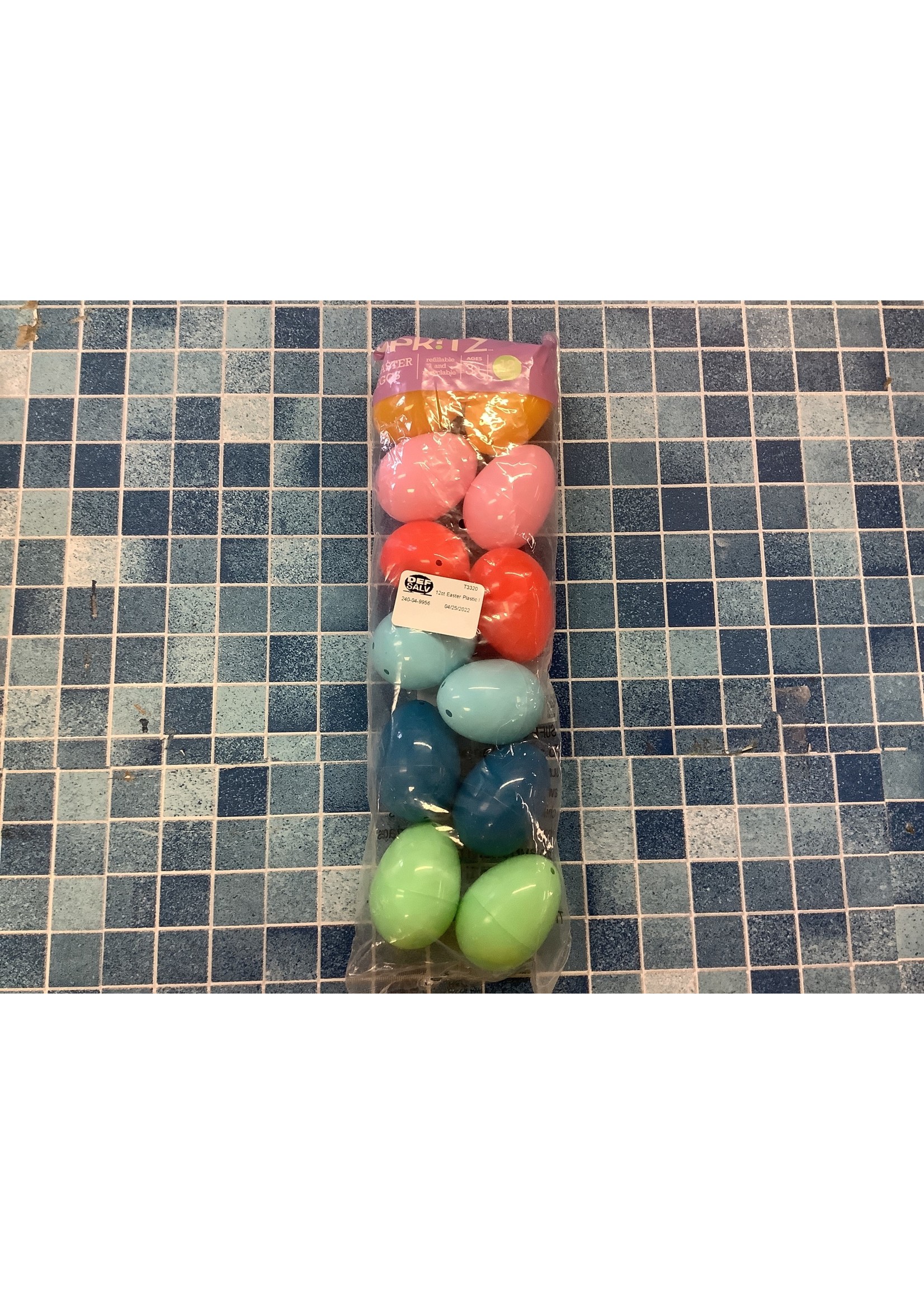 12ct Easter Plastic Eggs Mixed Colors - Spritz
