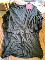 Isabel Maternity M Ebony Dress w/ Nursing Feature