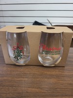 Chirstmas Wine Glasses Memories Are My Favorite Memories(Set of 2)