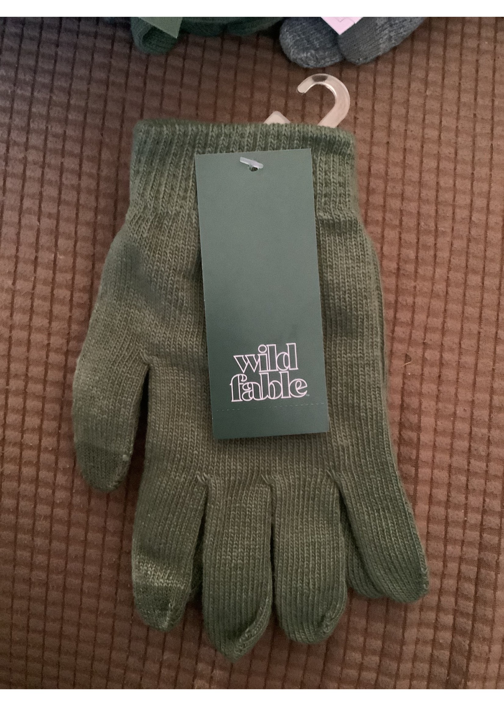 Women's Knit Gloves - Wild Fable Olive