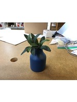 Potted plant navy blue