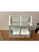 8x8x4 White  House  Metal plant stand Planter