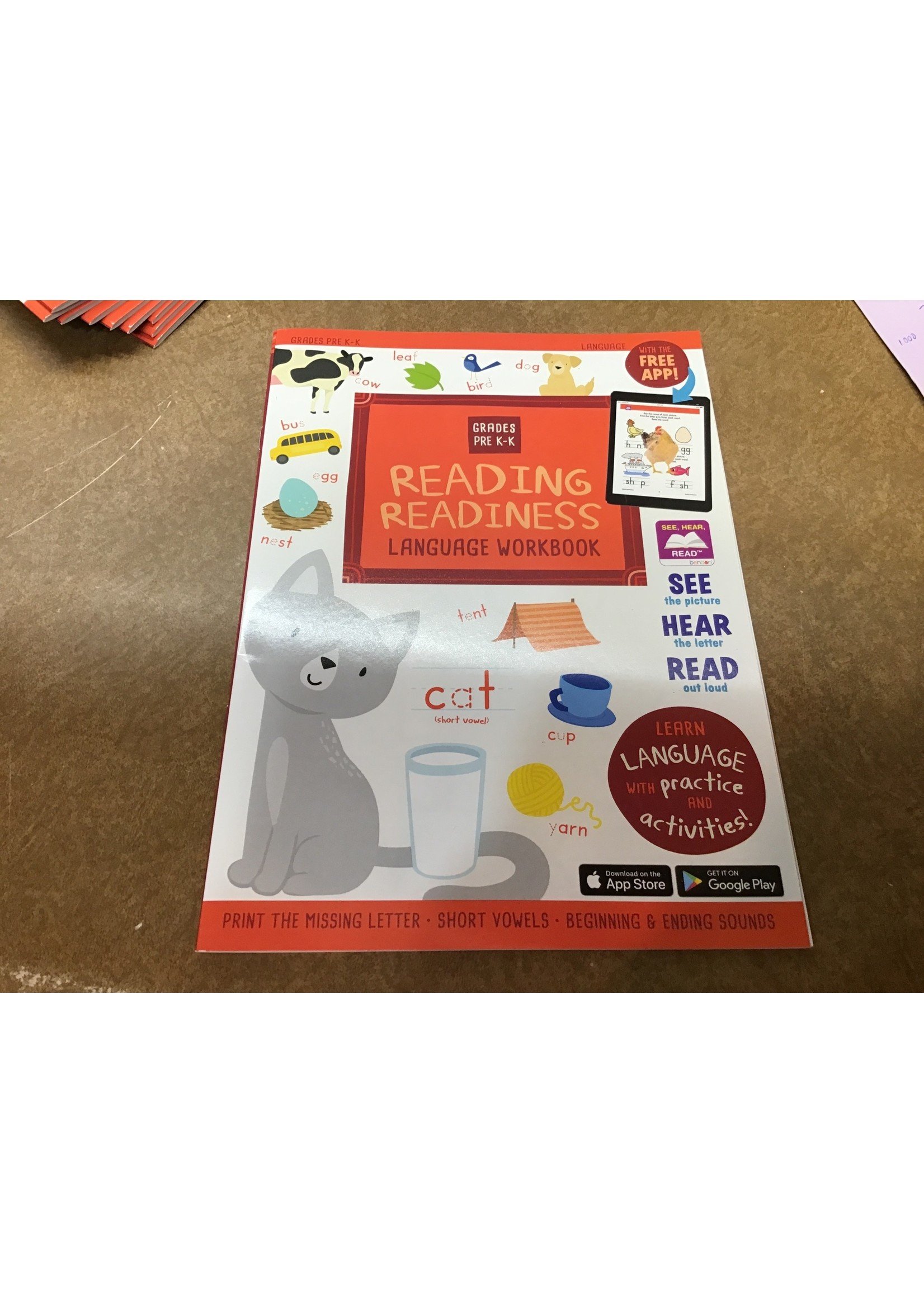 PreK-K Reading Readiness Language Workbook
