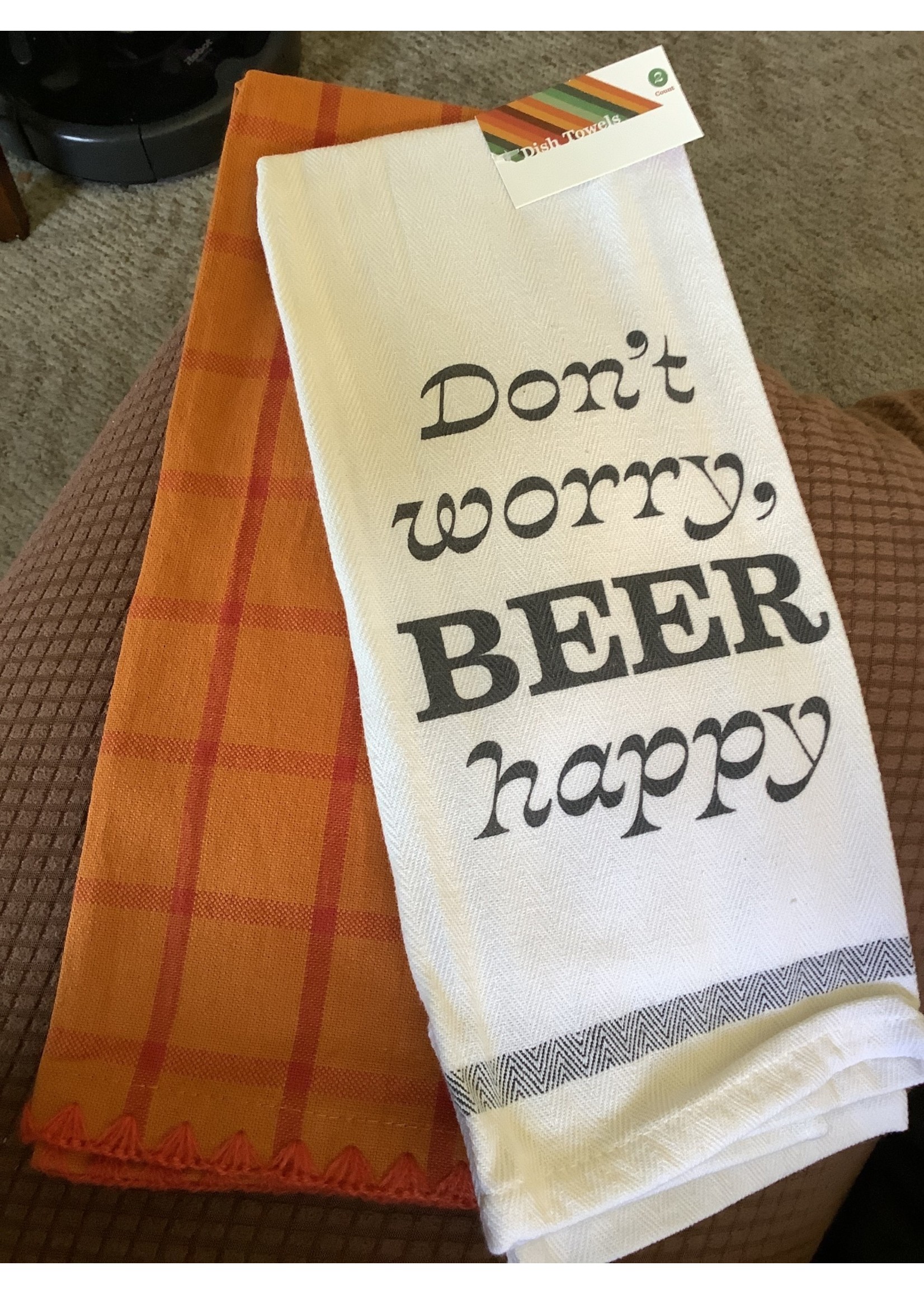 Don’t Worry Beer Happy 2ct Bullseye Dish Towels