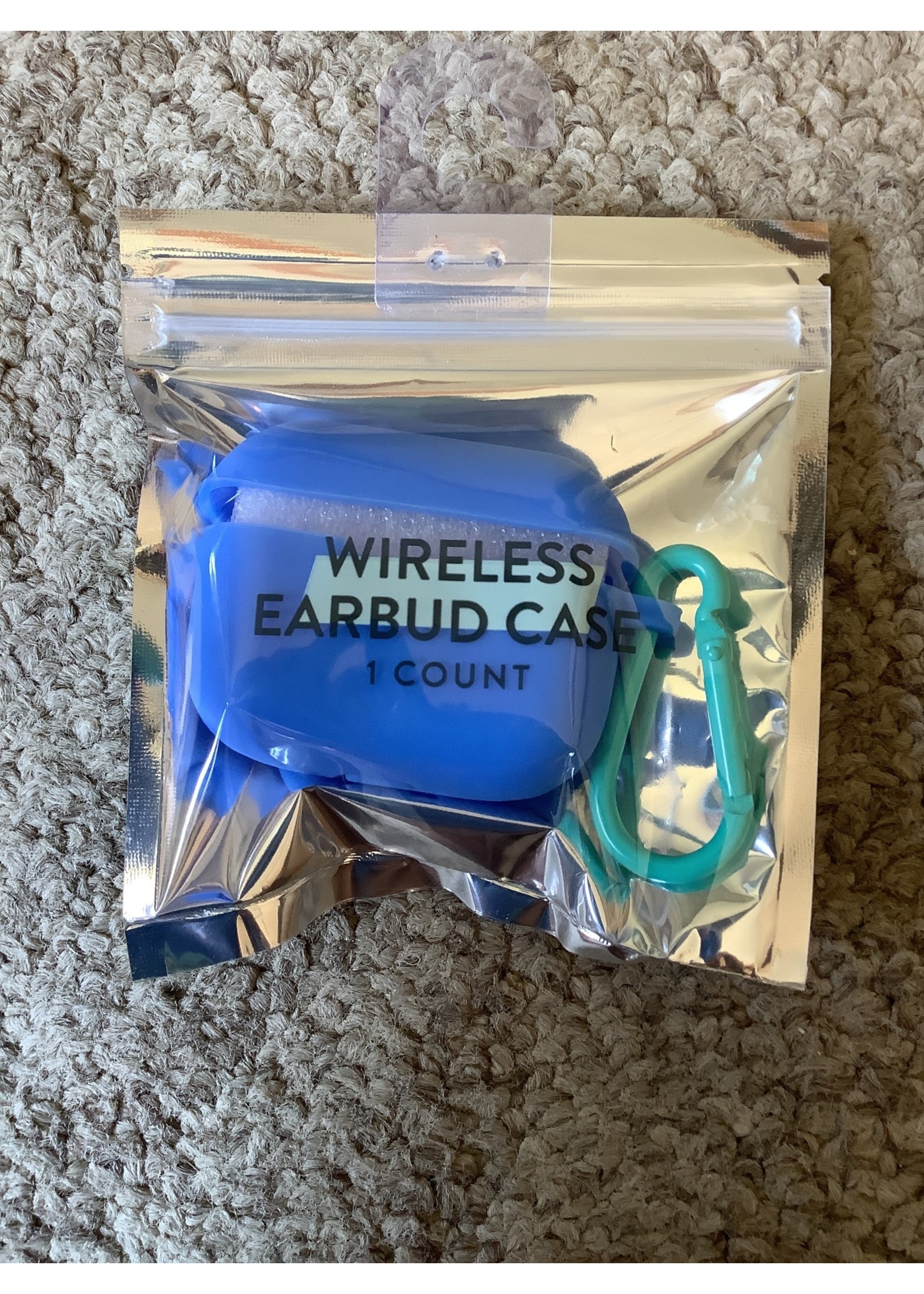 Bullseye earbud case blue