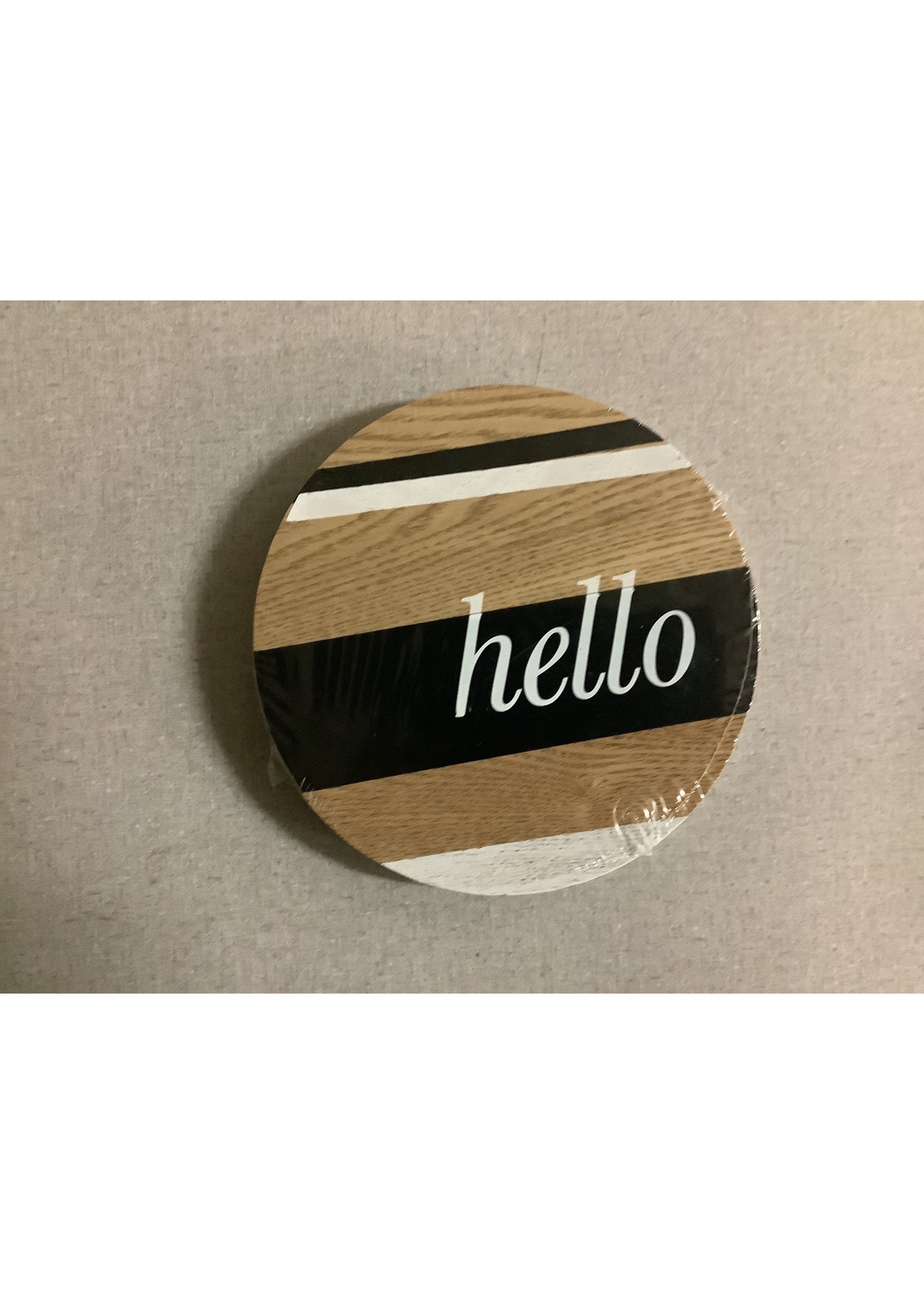 Just Breathe/ Hello Round Wall Decor 2PK