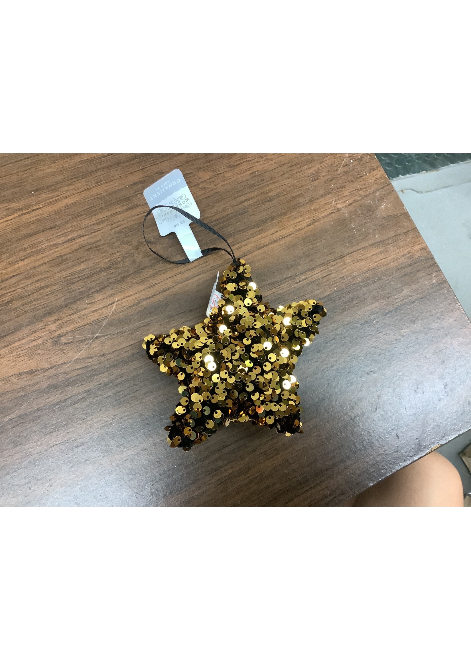Wondershop Gold Glitter Star Ornament