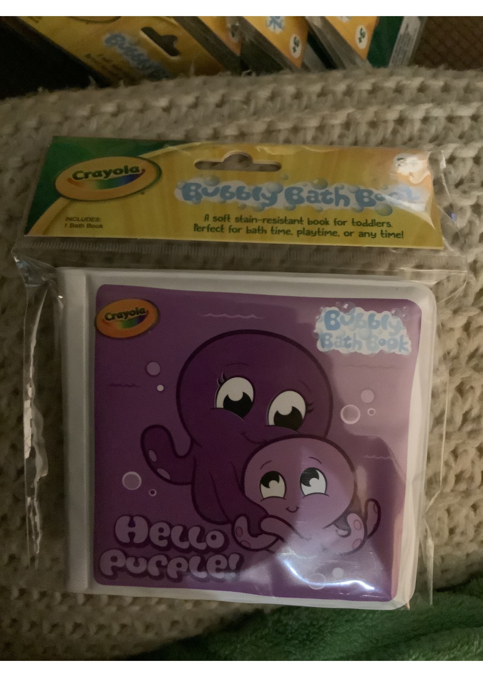 Hello Purple Bubbly Bath Book Crayola