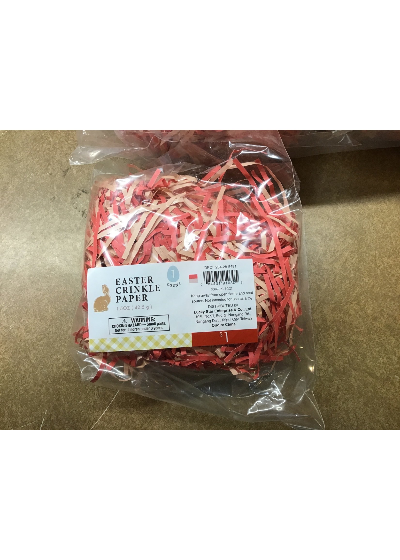 Easter Crinkle Paper - red/pink