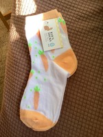 Kid’s Easter socks - Orange/white Carrots 7-8.5
