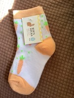 Kid’s Easter socks - Orange/white Carrots 5-6.5
