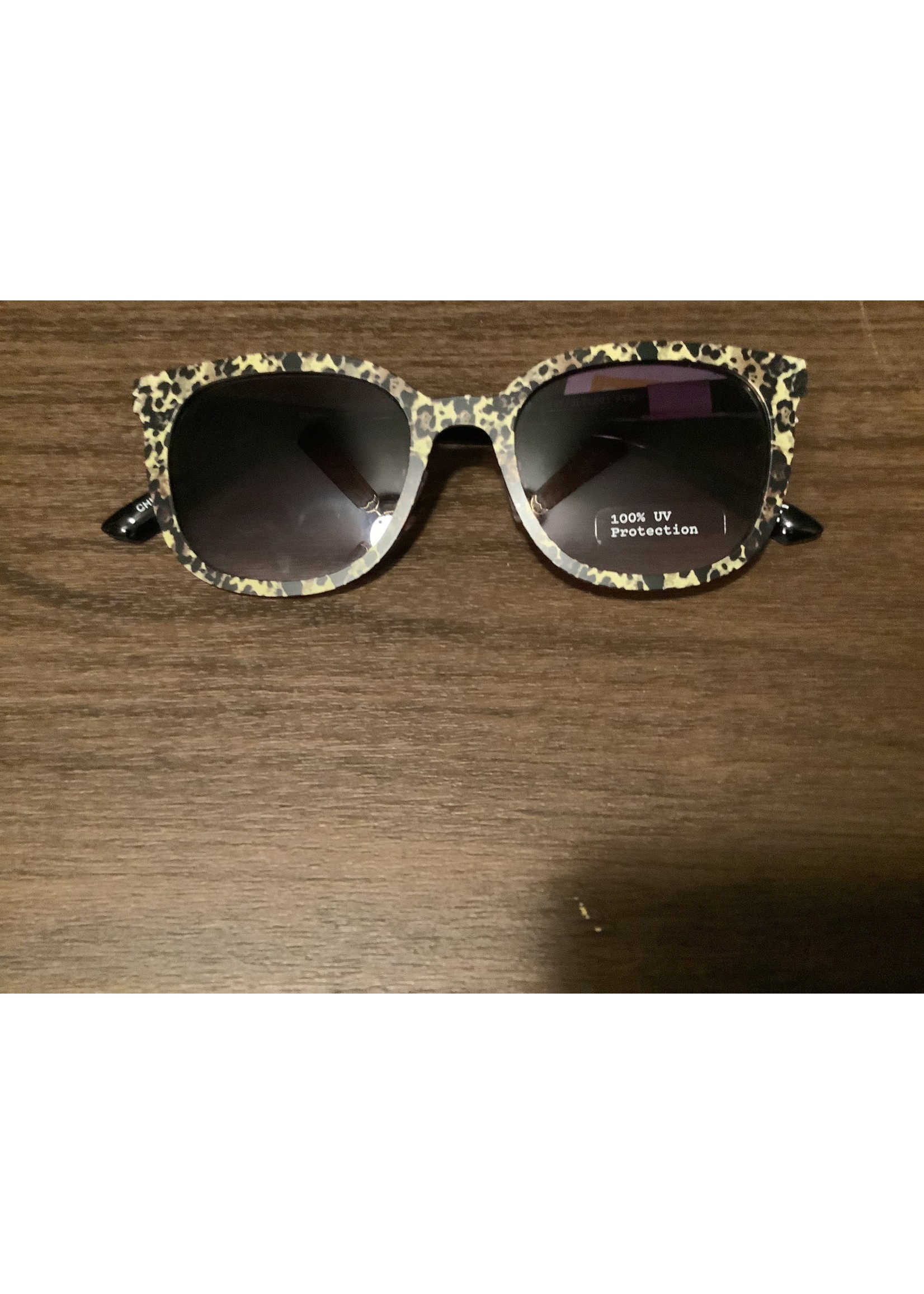 A New Day Women's Matte Animal Print Square Sunglasses - A New Day Yellow/Black