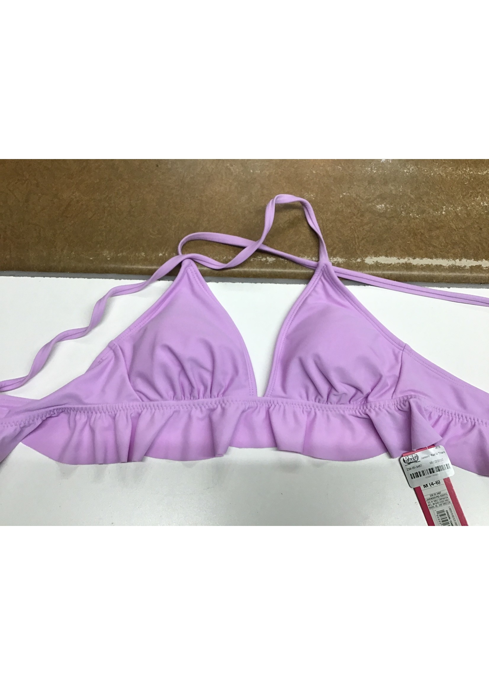 Juniors' Ruffle Triangle Bikini Top - Xhilaration™ Lavender M (4-6)