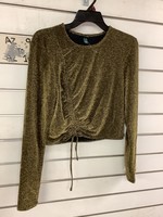 Wild Fable Black/Gold Sparkle long sleeve top L