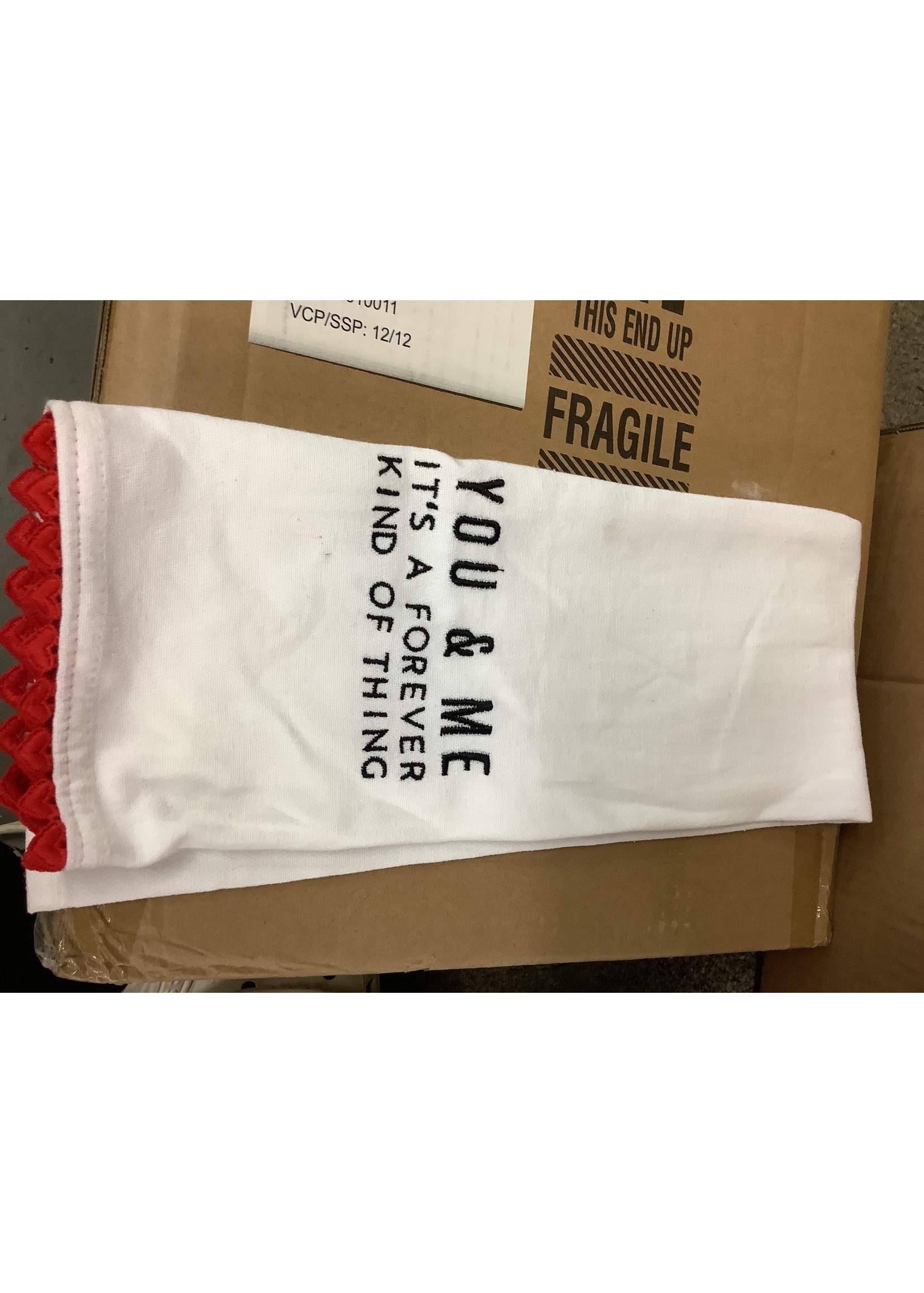 *Missing 1* 2ct Dish Towels Valentine's Day -  You & Me -Bullseye's Playground