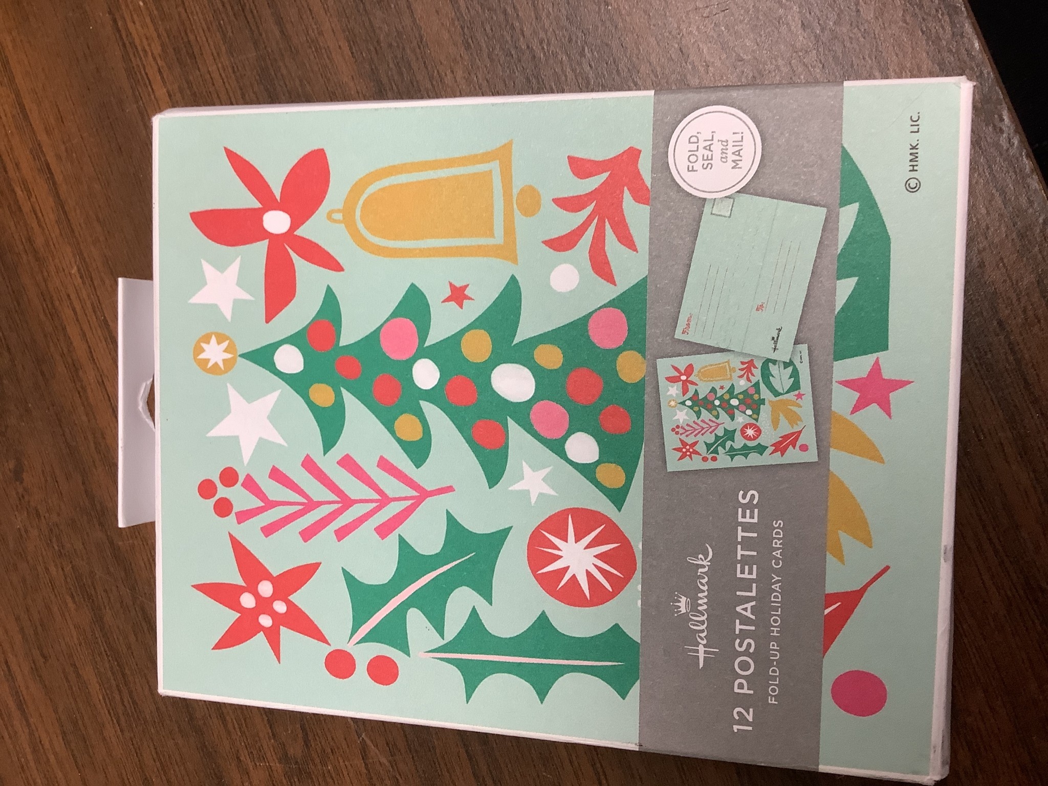Hallmark 12 Postalettes fold Up Holiday Cards D3 Surplus Outlet