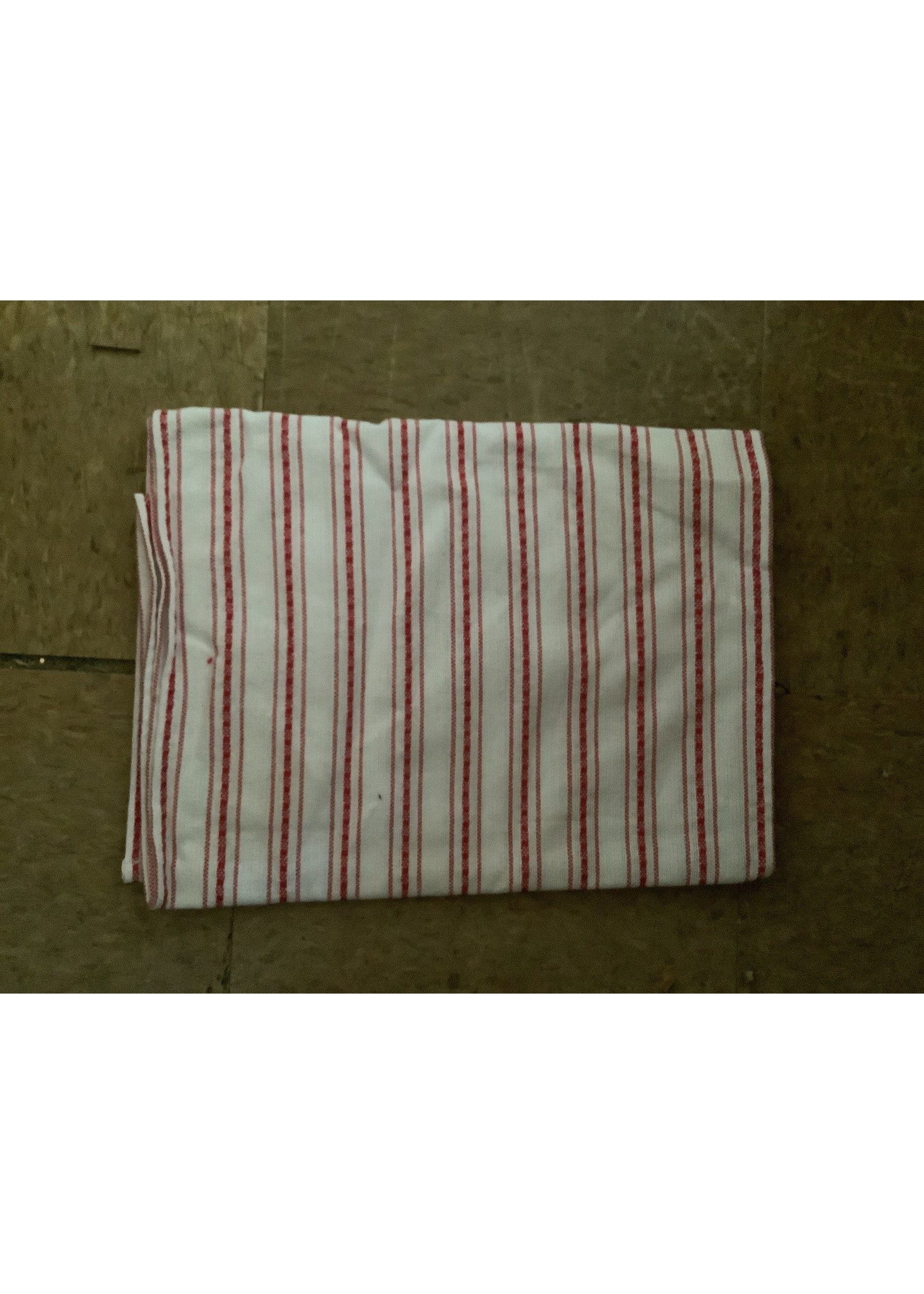 Red and white striped table runner 14x64 in