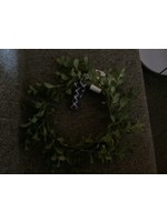 Plastic wreath with bow