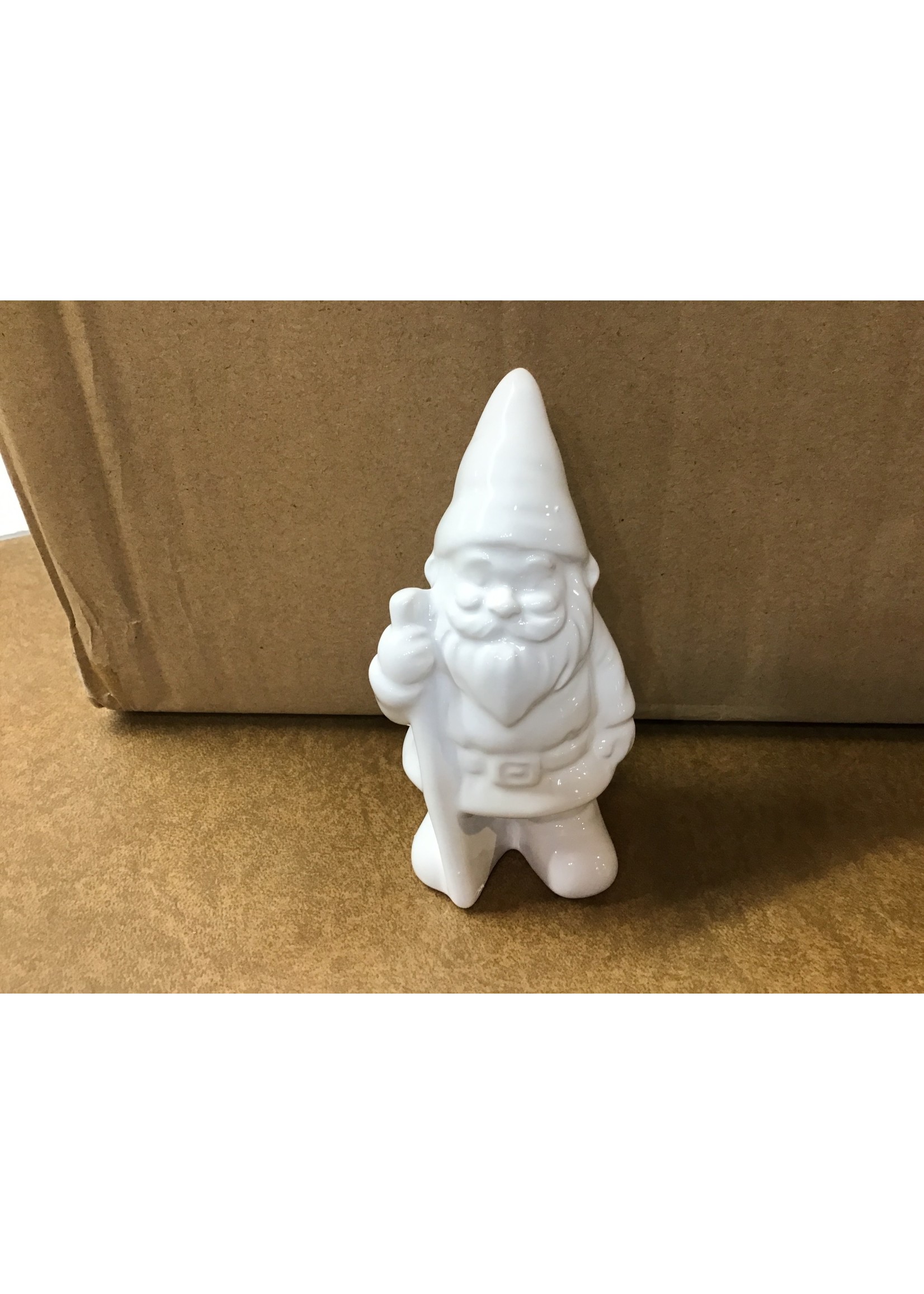 Decorative Gnome with Staff Plain