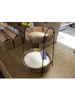 Natural Wicker Two Tier Tray