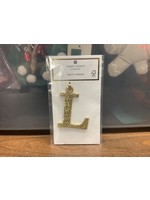 Sparkly Gold L Gift Topper