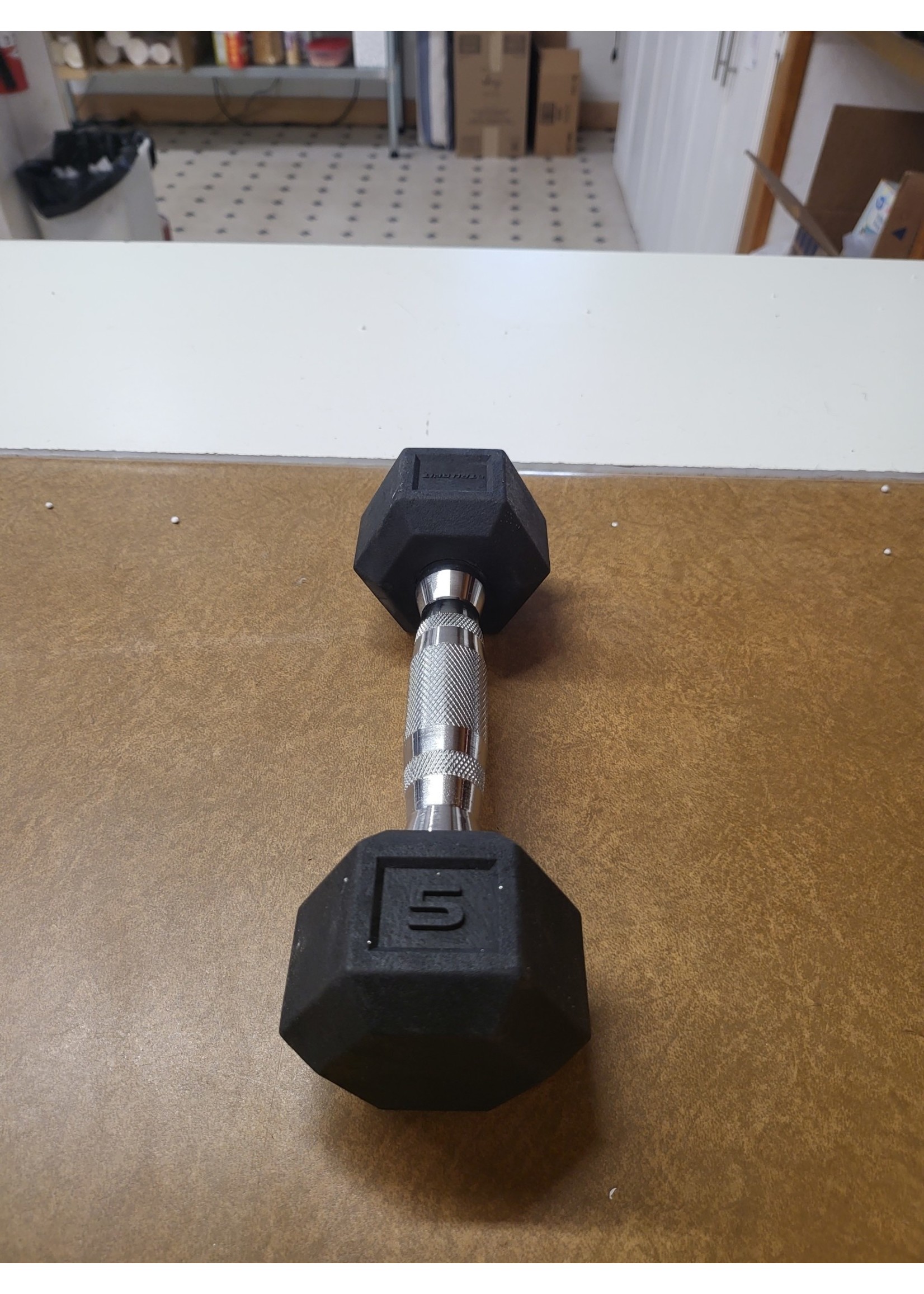 5lb Tru Grit Hex Dumbbell Plated Handle