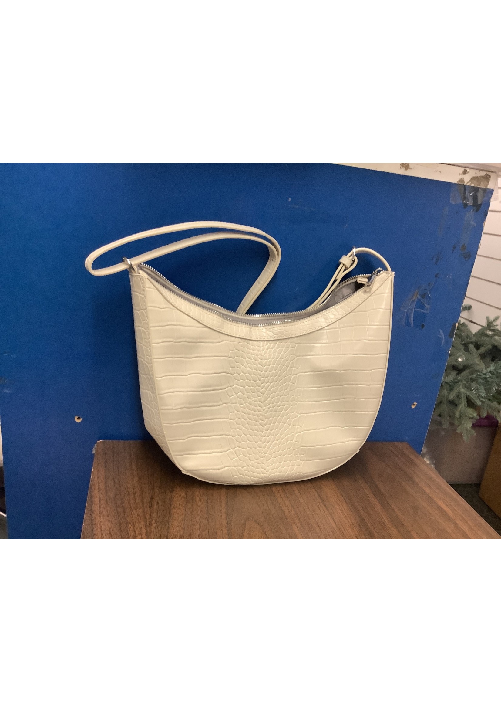 A New Day White Snake Skin Purse