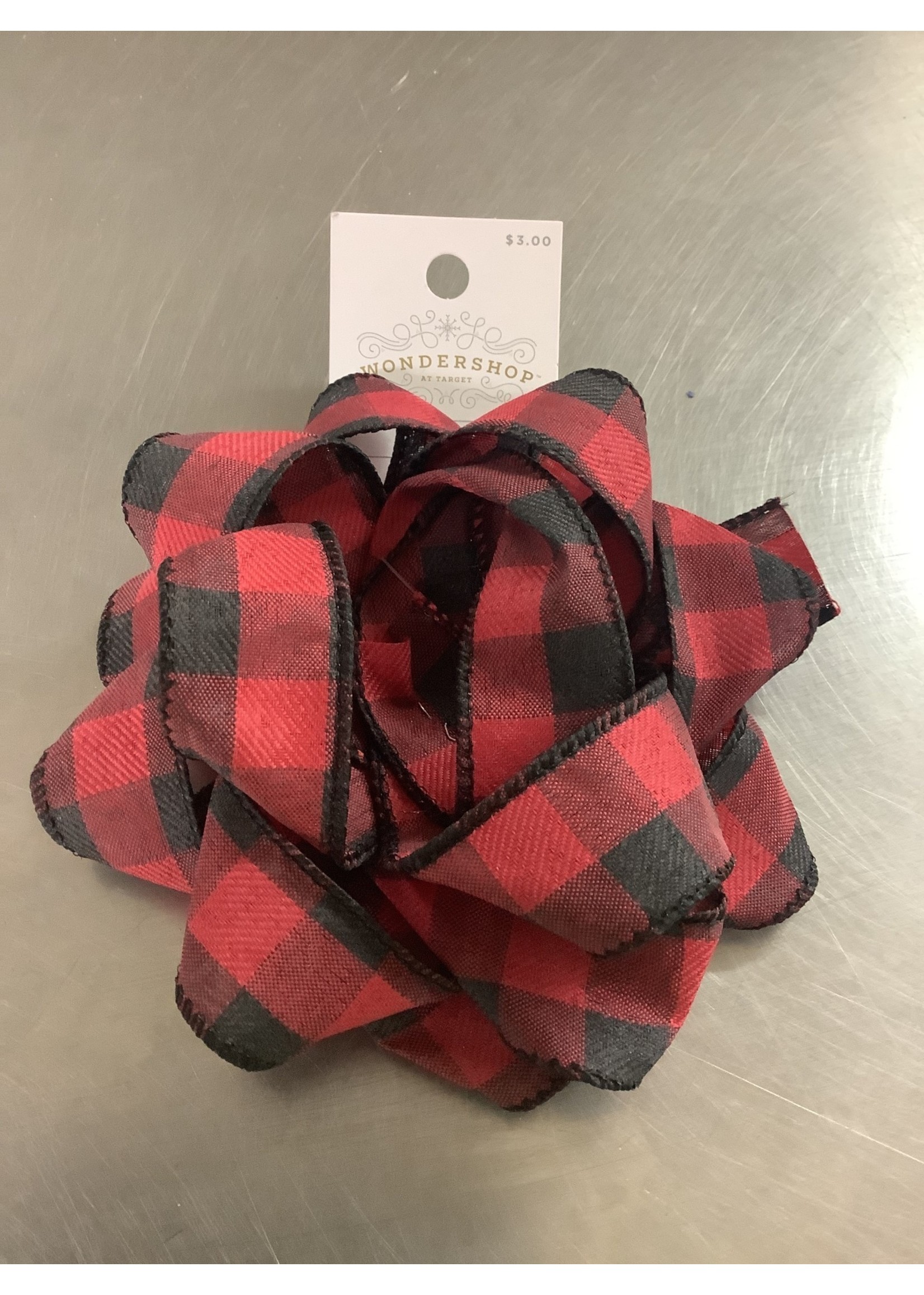 Wondershop Black & Red Plaid Bow