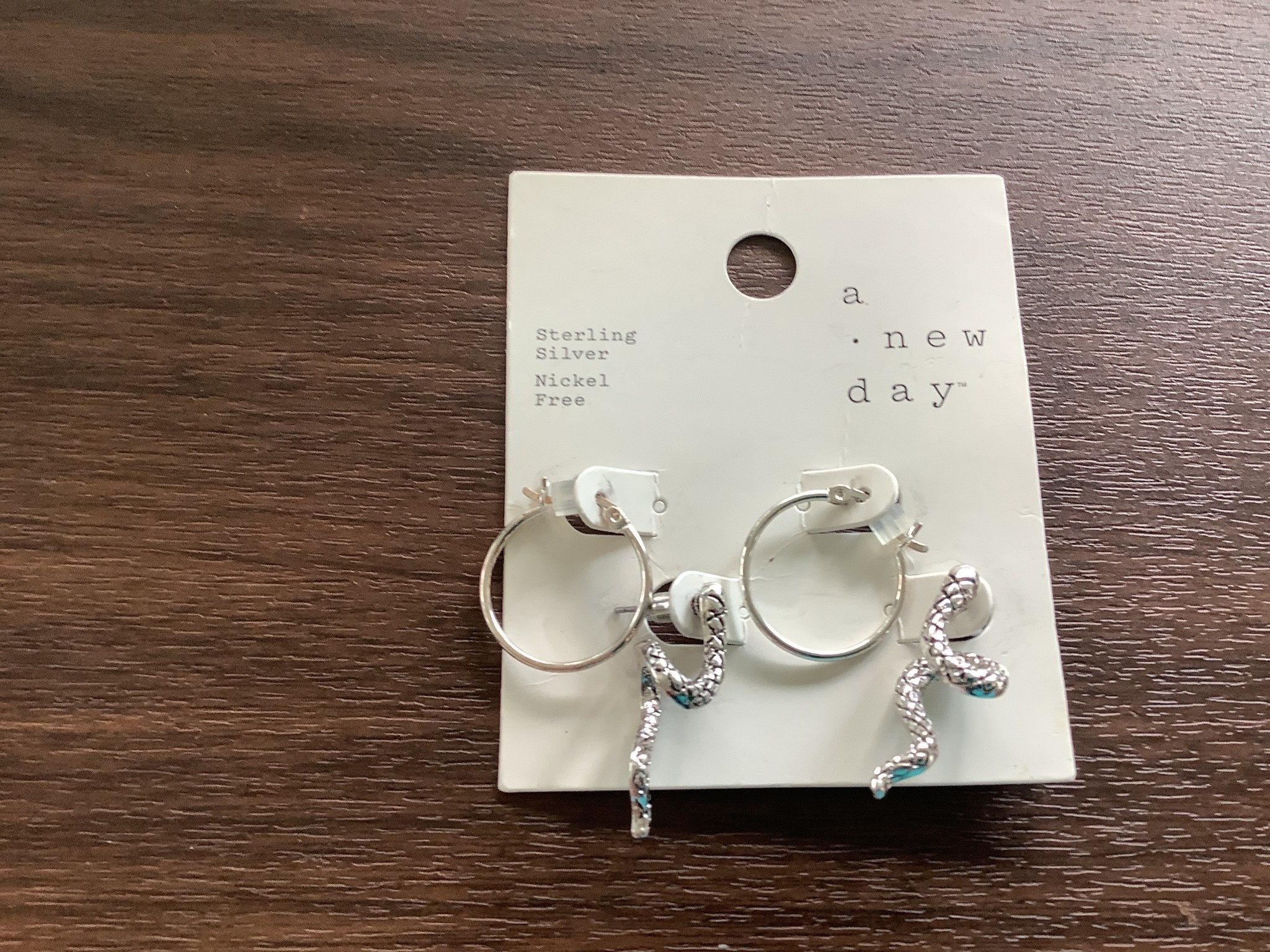 Sterling Silver Duo Click In Hoop Earring Set - Silver