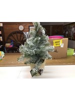 Lightly Flocked Tree in Basket - Threshold