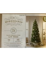 Wondershop 7 1/2’ Slim Virginia Pine  Clear Lights