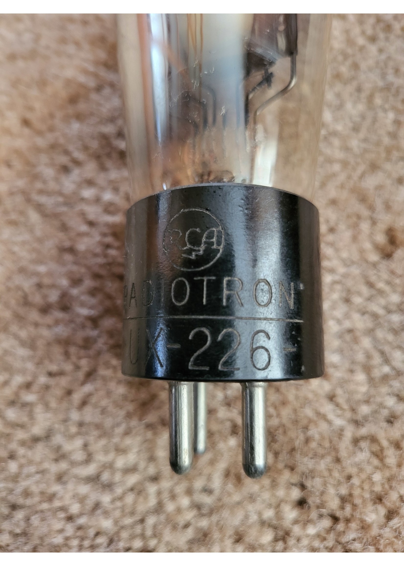 *Not Tested/As-Is (Actual Item May Vary, Similar) RCA Radiotron Globe UX-226 Vacuum Tube