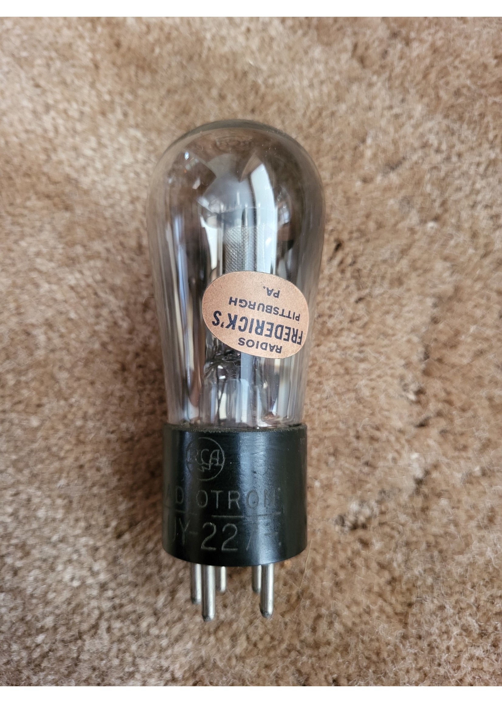 *Not Tested/As-Is RCA Radiotron Globe UY-227 Vacuum Tube Frederick's Radio Pittsburgh