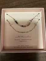 A New Day Gold Plated Tourmaline Faux Duo Chain Necklace - A New Day Gold